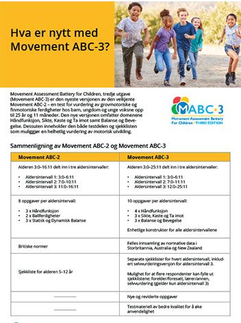 Forskjeller mellom Movement ABC-2 og Movement ABC-3