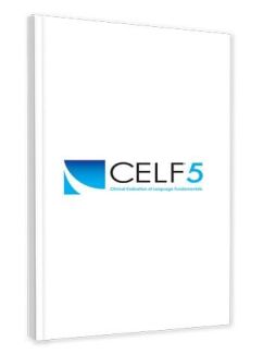 CELF-5 | Clinical Evaluation of Language Fundamentals - 5th Edition